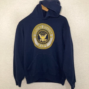Vtg Soffe US Navy USA Made Hoodie Adult Size Small USN Athleisure Military - Picture 1 of 10