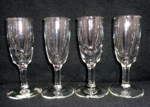 1 oncia Set 4 bicchieri cordiali trasparenti - Foto 1 di 4