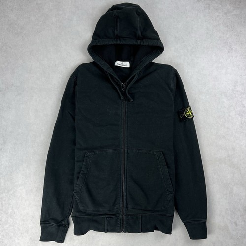 Stone Island Felpa con Cappuccio Full Zip Media Felpa Navy Maglione Giacca 3764