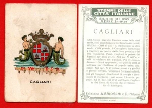 FIGURINA STEMMI CITTA' ITALIANE BRIOSCHI CAGLIARI GRANDE SERIE 2a n°28 ANNI 20 - Imagen 1 de 1