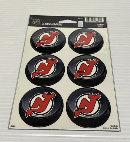 NEW JERSEY DEVILS 6 PACK OF MAGNETS WINCRAFT BRAND NEW Cover