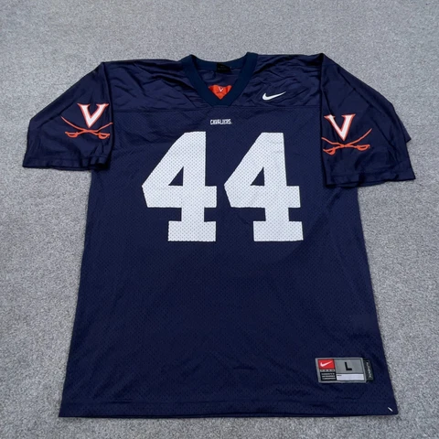 Vintage Virginia Cavaliers Jersey Men Large Blue Nike Team Uniform Shirt Adult Cover