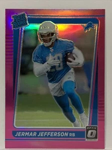 2021 Panini Optic - Rated Rookie Pink Prizm #297 Jermar Jefferson (RC) Lions - Bild 1 von 2