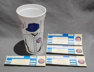 1994 Chicago Cubs Icee cup and 4 game tickets - Picture 1 of 9