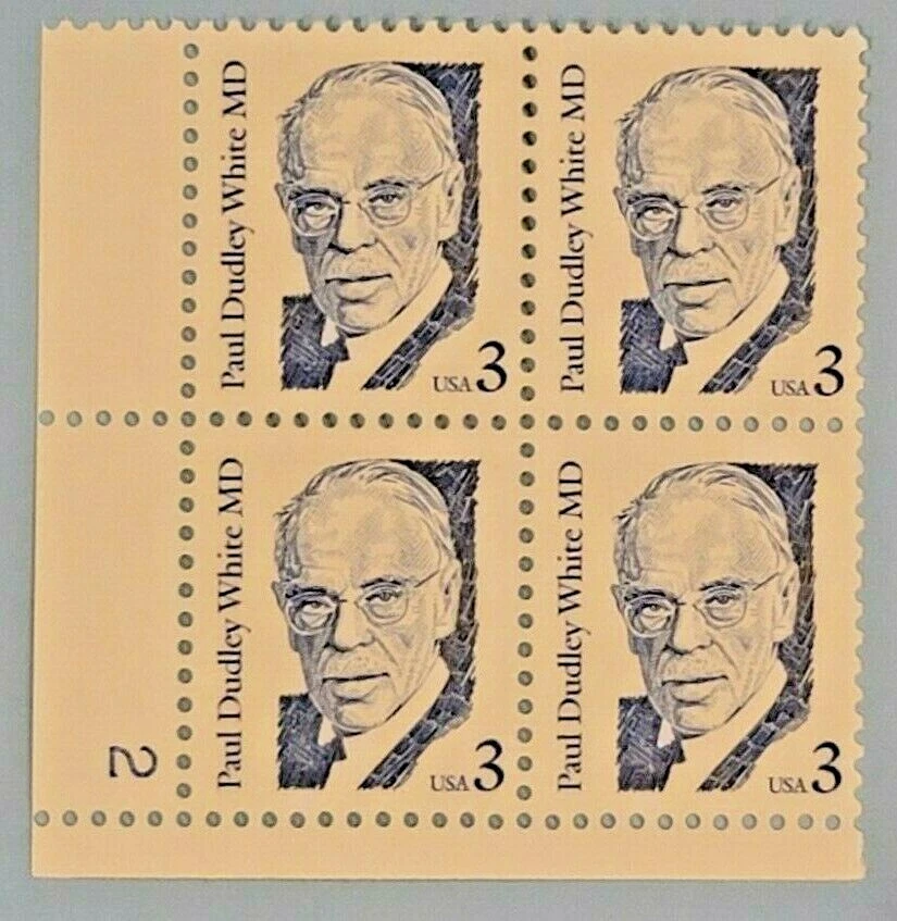 Scott # 2170 - US Plate Block Of 4 - Paul Dudley White - MNH - 1986 - Image 1 of 1