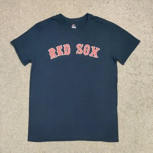 Majestic Women's BOSTON RED SOX Navy Blue T-Shirt Size M - Picture 1 of 6
