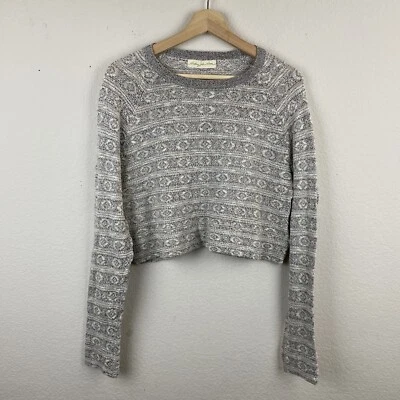 Suéter STARING AT STARS Jaspeado Negro Blanco GRANDE Recortado Manga Larga Top F82 Foto 1 de 4