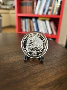 2021 Great Britain 1 oz Silver Valiant BU - Picture 1 of 3