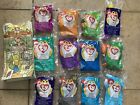 Lot Of 1998 Complete Mcdonalds Ty Teenie Beanie Babies  With Happy Meal Bag