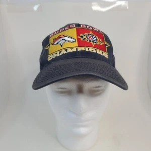 Vintage Denver Broncos Super Bowl Champions verstellbarer Hut grau-marine - Bild 1 von 9