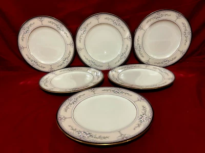 Noritake 9750 Churchill Bone China Set Of 6 Floral Salad Plates 8 1/8" Japan - Image 1 of 2