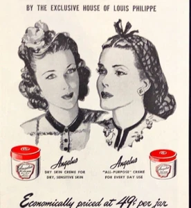 Louis Philippe 1943 anuncio impreso vintage crema multiusos para mujer - Imagen 1 de 7