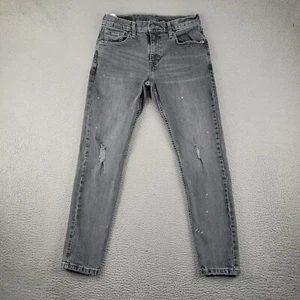Pantalones de mezclilla Levis 512 para hombre 30X30 gris calce ceñido pintura envejecida salpicaduras - Imagen 1 de 17