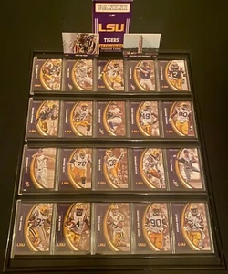 LSU "TIGERS" Collector Card Wall Display — 20 Seperate Cards + Bonus Card Box - Picture 1 of 6