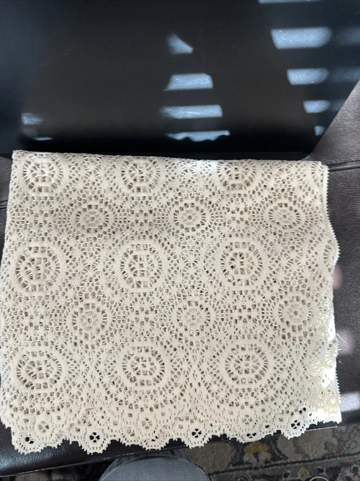 "Cortina cenefa de encaje doblado 59""" Foto 1 de 1