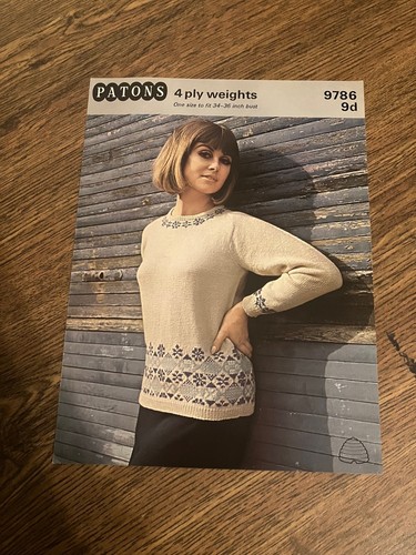 Vintage Back Issue of Patons Fashion Pattern No. 9786 | eBay