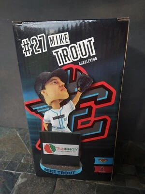 2018 INLAND EMPIRE 66ERS MIKE TROUT "WALL CATCH" BOBBLEHEAD SGA ANGELS NOVO NA CAIXA - Imagem 1 de 4
