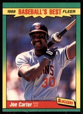 1988 Fleer Baseball's Best Sluggers vs Pitchers Joe Carter Cleveland Indians #7