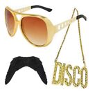 Disco Costume Accessories Hippie Glasses Mustache 70s Disco Necklace for Parties