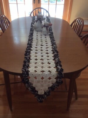 Yoyo Handmade 14” x 88” Table Runner 100% cotton - Image 1 of 4