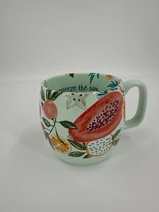 Opal House Squeeze the Day Obst Papaya Drachenfrucht Keramik Kaffeebecher Teetasse - Bild 1 von 4