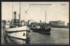 Ansichtskarte Husum, Aussenhafen mit Dampfer Nordstrand 1914 