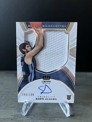 Santi Aldama 2021 Crown Royale #108 Rookie Silhouettes Auto /199 Grizzlies - Image 1 of 2