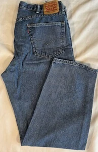 Levis 550 Mens 40 x 32 Relaxed Fit Denim Blue  Jeans Levi Strauss - Picture 1 of 6