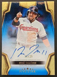 2024 Topps Five Star Jose Ramirez Blue Auto /25 - Autografo su carta - Indiani 🔥 - Foto 1 di 2