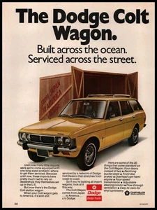 1973 Dodge Colt Wagon Original Print Ad ~ Fast Shipping ~ Yellow Chrysler - Picture 1 of 1