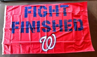 Washington Nationals Fight Finished Team Flag - 2019 World Series Champions -MLB - Image 1 of 4