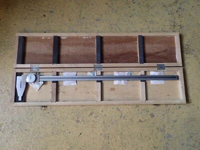 24" x .001" Inside Outside Dial Calipers: Shock-Proof Stainless Hardened w/ Case - Image 1 of 4