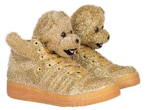 ADIDAS ORIGINALS ObyO JEREMY SCOTT BEAR JS Tinsel Gold Panda Wing Gorilla G96188 - Picture 1 of 12