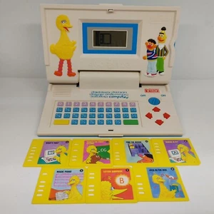 Vintage VTech Sesame Street Super Animated Talking Computer w/7 Disks Tested - Picture 1 of 16