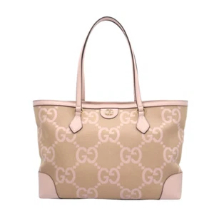 GUCCI Tote Bag 631685 canvas leather Jumbo GG used - Picture 1 of 10