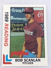 1989 Reading Phillies-Eastern League-BEST Baseball Card-Bob Scanlan
