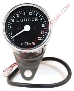 STRUMENTO CONTA CHILOMETRI PER HONDA YAMAHA SUZUKI KAWASAKI CAFE RACER SCRAMBLER - Foto 1 di 5