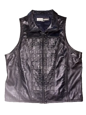 Женский кожаный жилет Jamie Sadock размер M стиль #32625 с передними карманами на молнии - Изображение 1 из 4