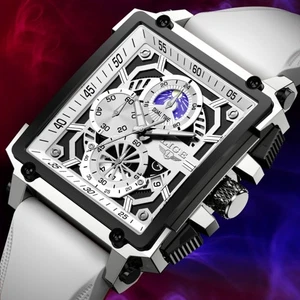 2025 reloj de lujo para hombres reloj de cuarzo fase lunar fecha brillante impermeable reloj de pulsera - Imagen 1 de 10