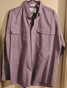 Vntg Northwest Territory Fishing Shirt Mens Large Purple Gorpcore Hiking Cotton  - Picture 1 of 3