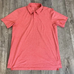 Lululemon Poloshirt Herren Large Pink Druckknopfleiste Performance Stretch Komfort - Bild 1 von 5