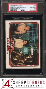 1978 STAR WARS GENERAL MILLS #18 PRINCESS LEIA & C-3PO POP 2 PSA 8.5 - Picture 1 of 3