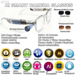 Smart glasses android with camera video recording 1080P Full HD Video for Daily - Picture 1 of 24