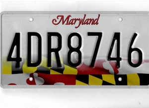 MARYLAND Beifahrerkennzeichen "4DR8746" - Bild 1 von 1