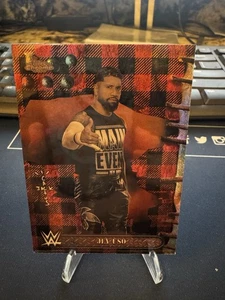 2025 Topps Chrome WWE X Cactus Jack - Jey Uso Red And black Refractor - Picture 1 of 2