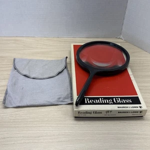 Vintage Bausch & Lomb Reading Glass / Magnifying Glass 5” Diameter With Box - Picture 1 of 12
