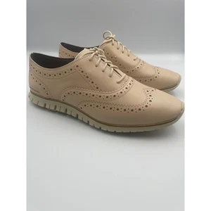 Cole Haan ZerøGrand Women's Wingtip Oxford Shoes 9B Leather Lace Up - Picture 1 of 6