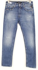 REPLAY Grover W30/L32 Men Jeans Straight Fit Pure Cotton Blue Wash 5-Pocket