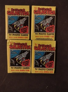 4 Factory Sealed packs 1978 Battlestar Galactica Topps Wax Packs Vintage - Picture 1 of 6