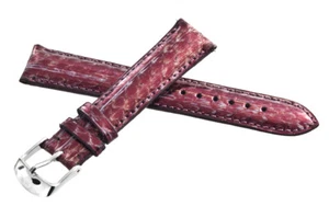NEW Michele Womens 18mm Red Genuine Snake skin Leather Watch Band - Picture 1 of 3